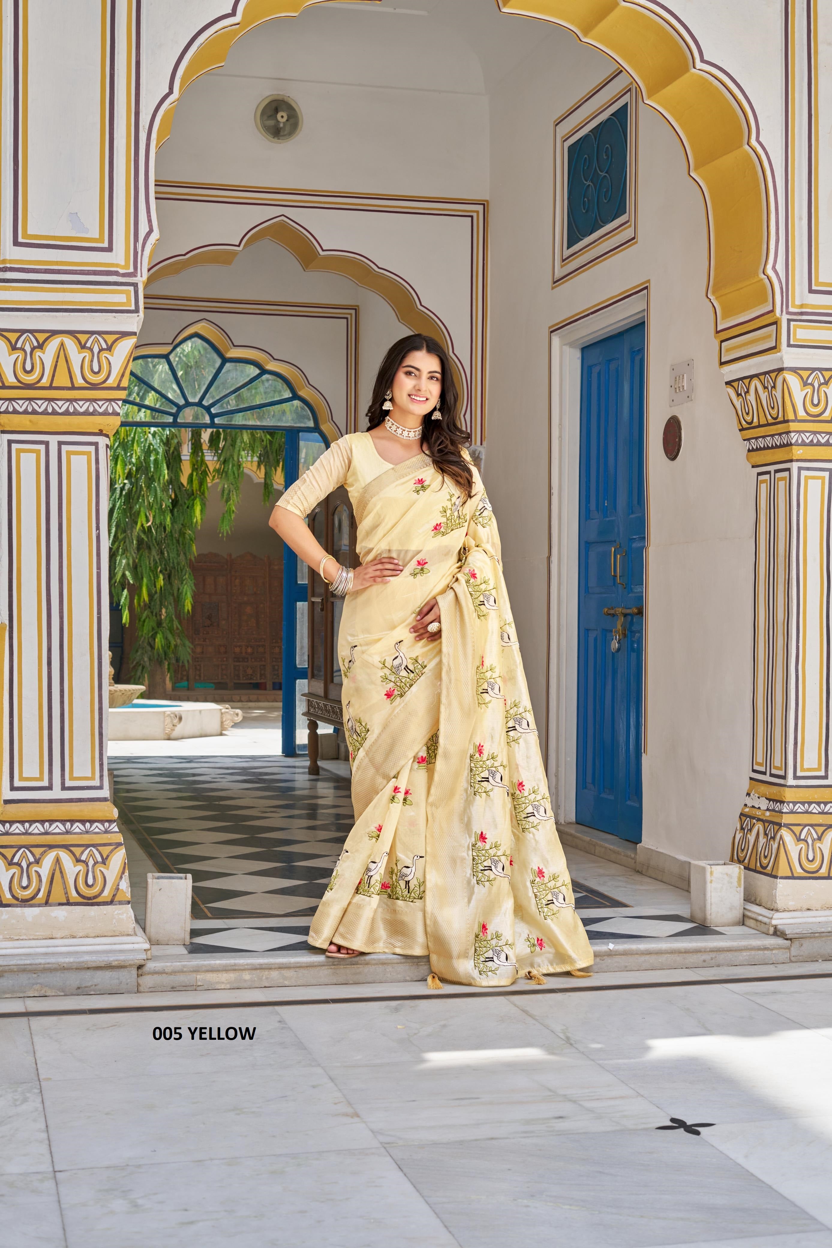 Siya Creation Saree Are Crafted With High Quality Of Kota Crystal And Thread Work