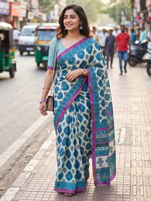 Maslin Cotton Saree