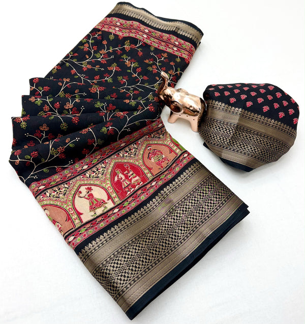 Kashmiri print Saree