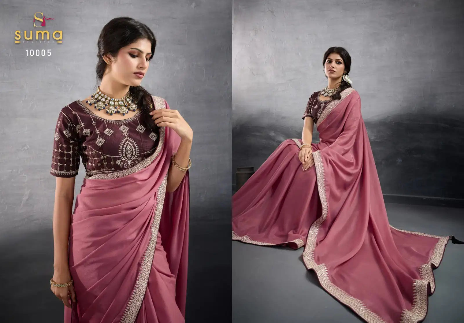 Suma Designer Sarees Crafted From Premium Star Georgette Fabric Offer A Luxurious Drape