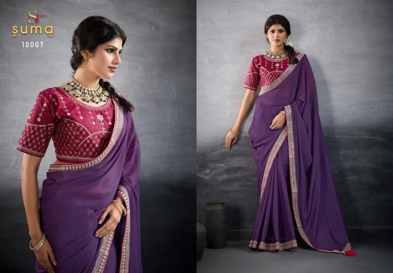 Suma Designer Sarees Crafted From Premium Star Georgette Fabric Offer A Luxurious Drape