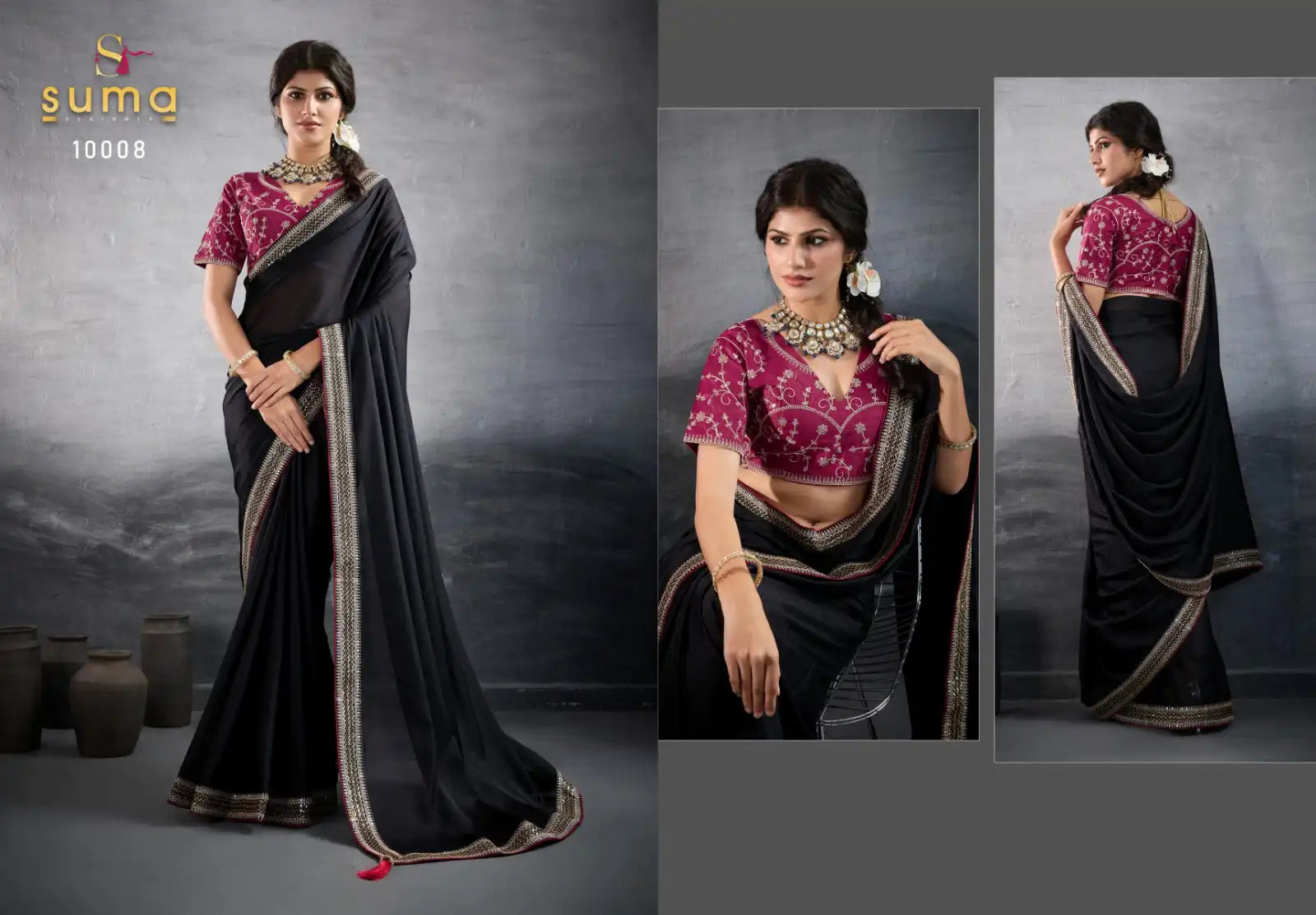 Suma Designer Sarees Crafted From Premium Star Georgette Fabric Offer A Luxurious Drape