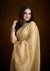 Premium Cream Silk Saree – Perfect for Teachers & Professional Wear