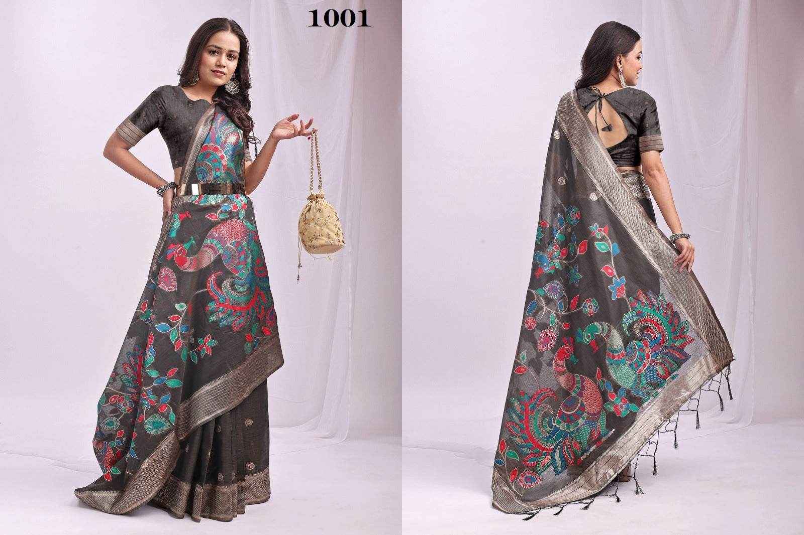 ASTITA Designer Silk Saree Collection with Beautiful Peacock Embroidery