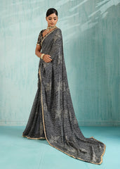 Stavan Sareesc Feature Premium Pure Chiffon Fabric Enhanced With Delicate Foil Work