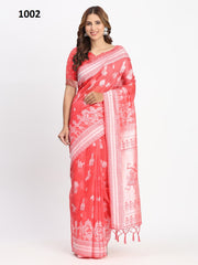 Astita Linen Cotton Sarees Blend The Natural Breathability Cotton With vibrant Color And Texture