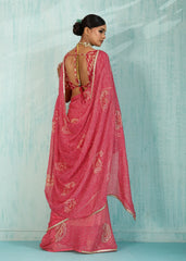 Stavan Sareesc Feature Premium Pure Chiffon Fabric Enhanced With Delicate Foil Work