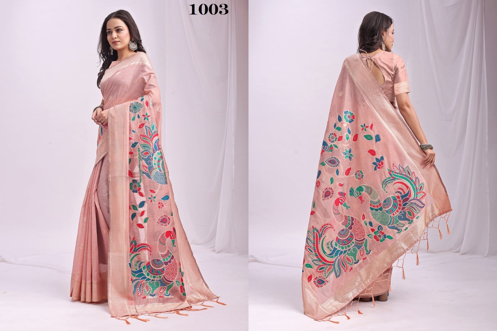 ASTITA Designer Silk Saree Collection with Beautiful Peacock Embroidery
