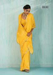 Stavan Sareesc Feature Premium Pure Chiffon Fabric Enhanced With Delicate Foil Work
