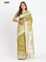 Astita Linen Cotton Sarees Blend The Natural Breathability Cotton With vibrant Color And Texture