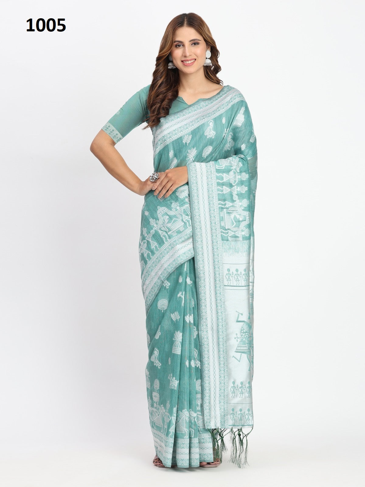 Astita Linen Cotton Sarees Blend The Natural Breathability Cotton With vibrant Color And Texture