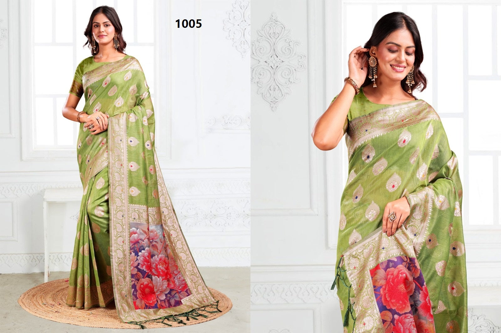 ASTITA Classic Floral Silk Saree Collection