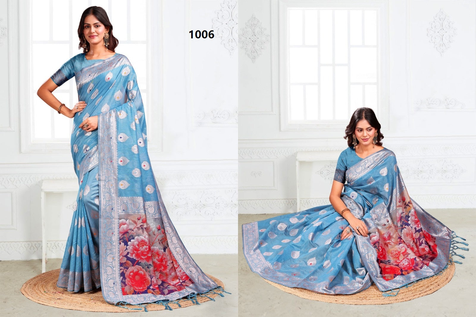 ASTITA Classic Floral Silk Saree Collection