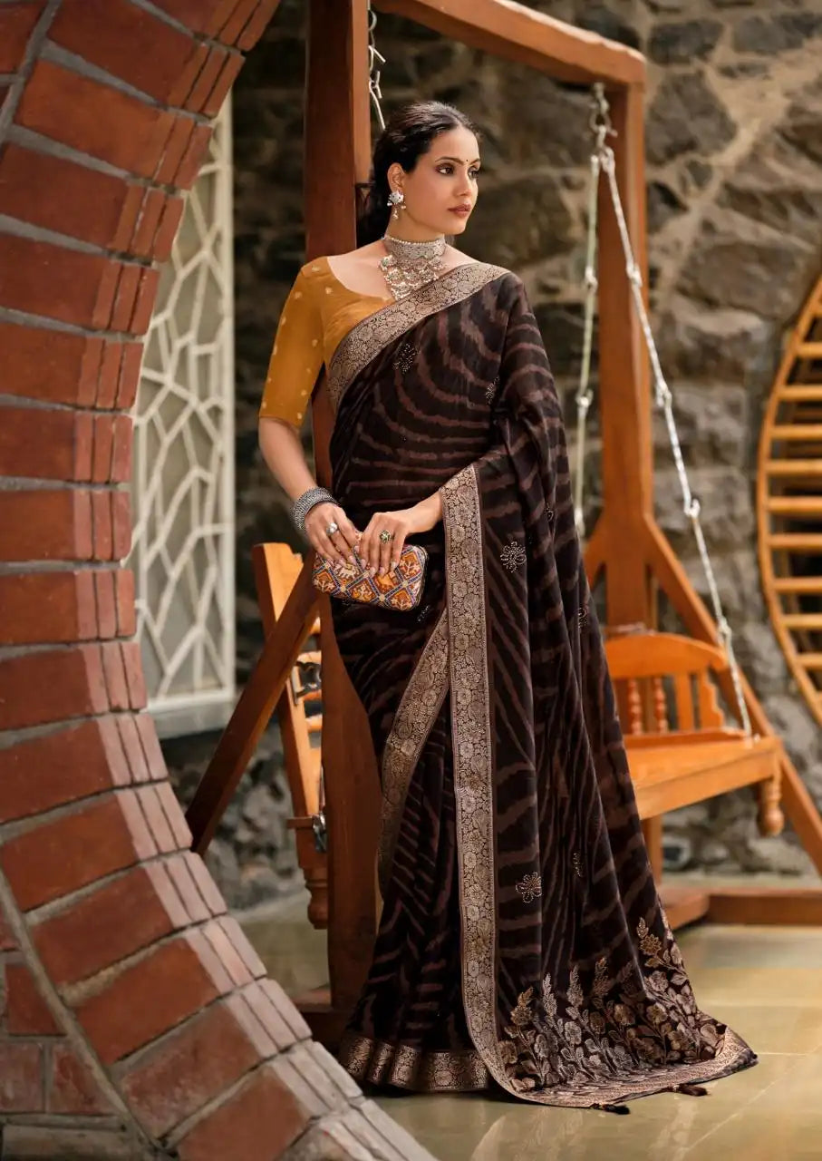 Stavan Sarees Crafted From Moss Georgette Offer A Perfect Blend Of Elegance And Comfort