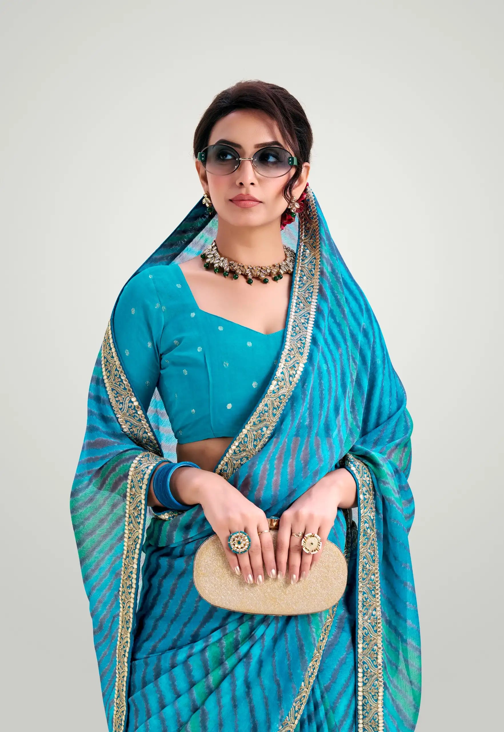 Stavan Sarees Feature A Silky Fabric That Drapes Gracefully Providing Both Comfort And Elegance