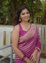 Kasturi Trendz Banarasi Soft Silk Sarees Crafted with Fine Silk