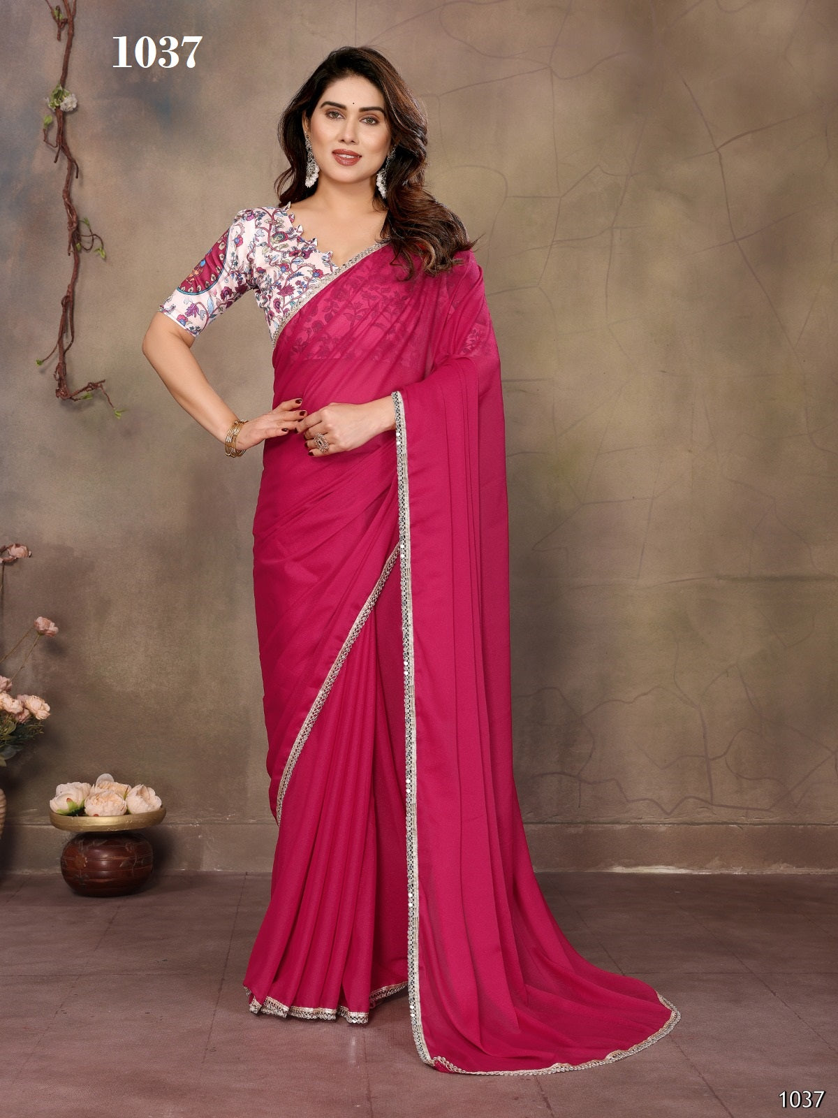 SPlus Georgette Sarees With Flaunt Your Style With A Stunning Saree And Vibrant Color