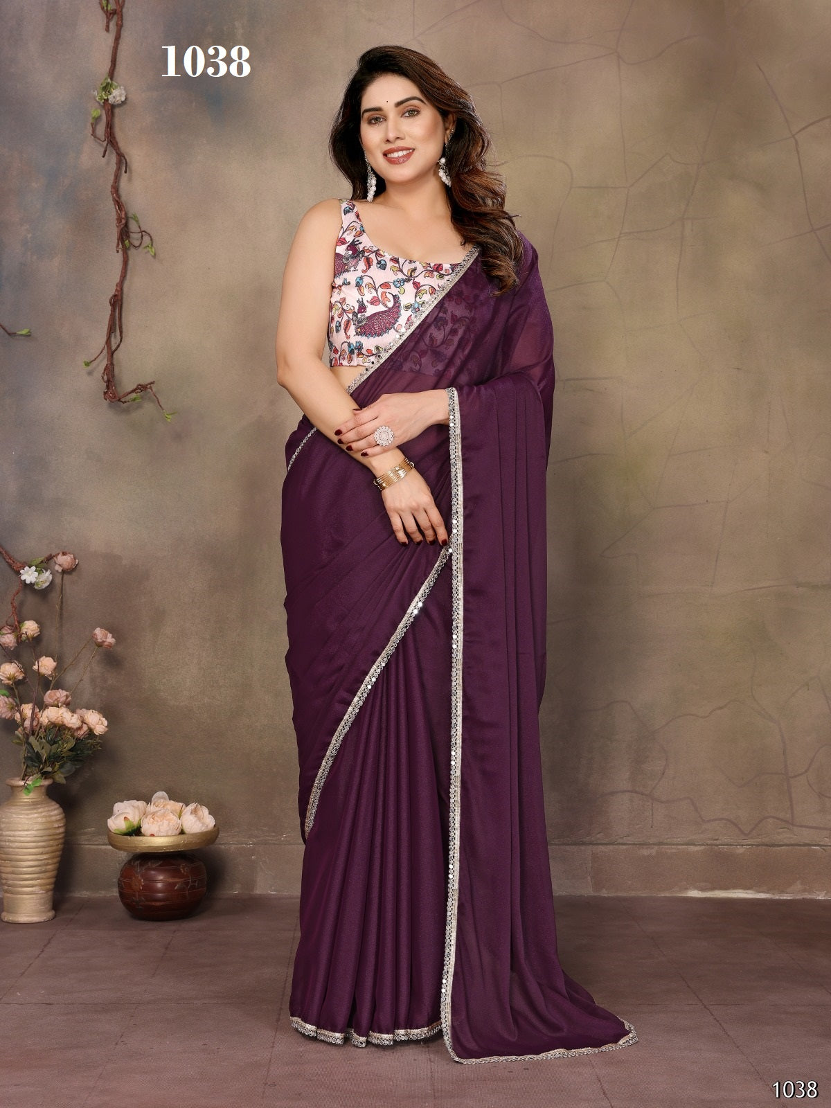 SPlus Georgette Sarees With Flaunt Your Style With A Stunning Saree And Vibrant Color