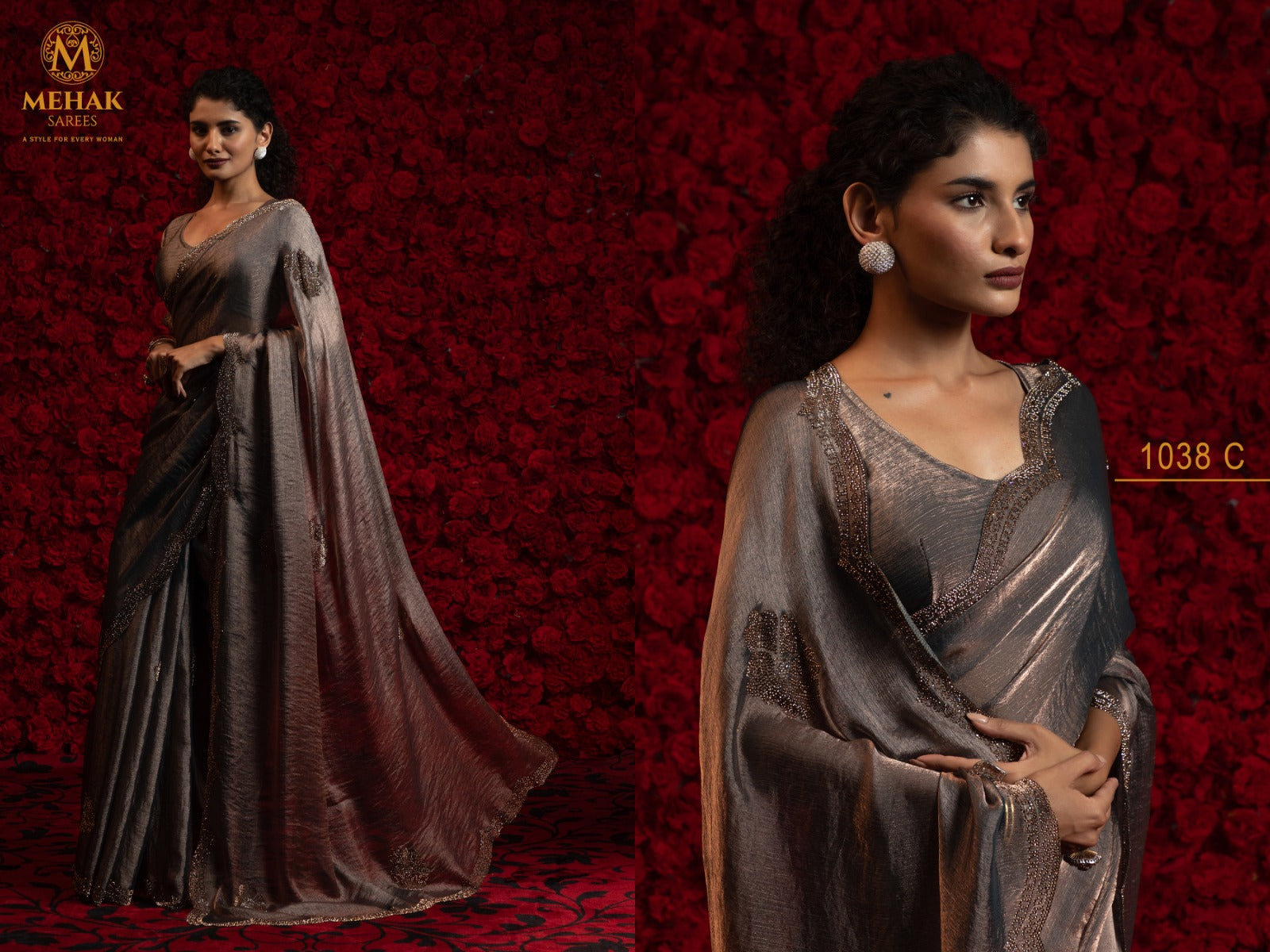 Mehek Saree crafted from luxurious satin chiffon