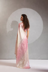Mehek Two Tone Satin Satin Sarees With Jerquen Hand work