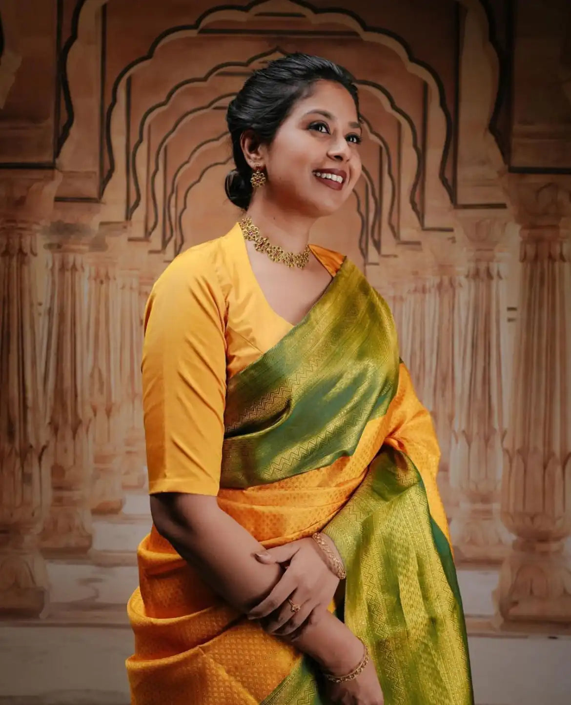 KASTURI TRENDZ Presents A Banarasi Soft Silk Saree That Exemplifies Refined Craftsmanship