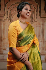 KASTURI TRENDZ Presents A Banarasi Soft Silk Saree That Exemplifies Refined Craftsmanship