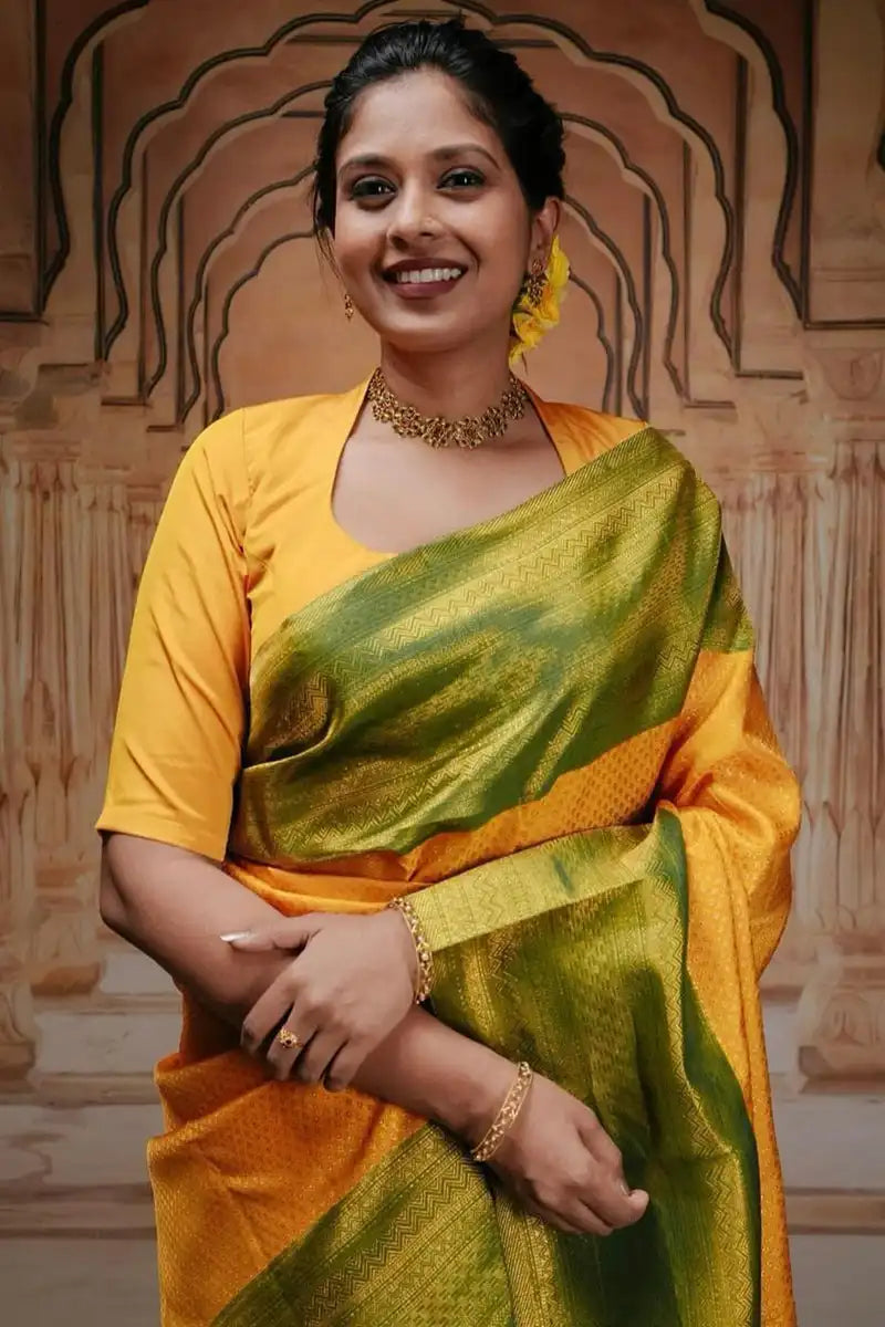 KASTURI TRENDZ Presents A Banarasi Soft Silk Saree That Exemplifies Refined Craftsmanship