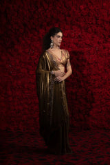 The Mehek Saree Crafted From Premium Satin Silk Offers A Refined Blend Of Softness