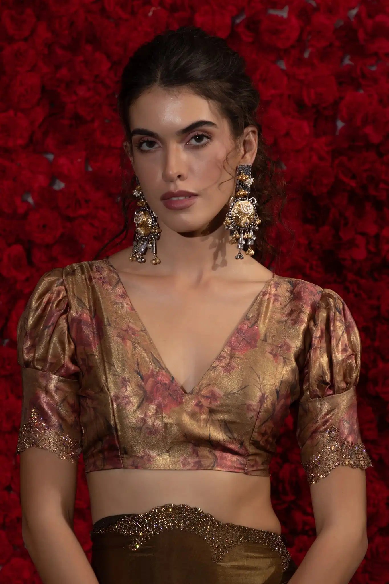 The Mehek Saree Crafted From Premium Satin Silk Offers A Refined Blend Of Softness