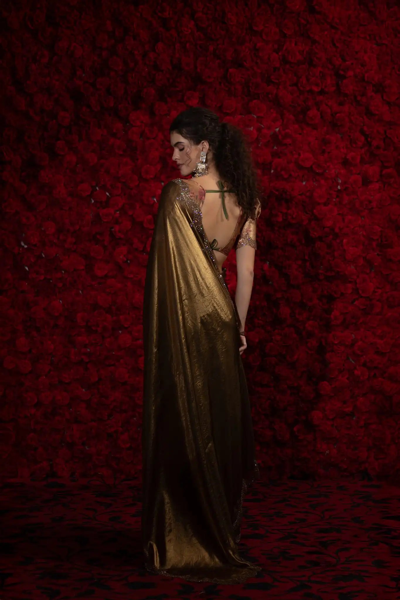 The Mehek Saree Crafted From Premium Satin Silk Offers A Refined Blend Of Softness