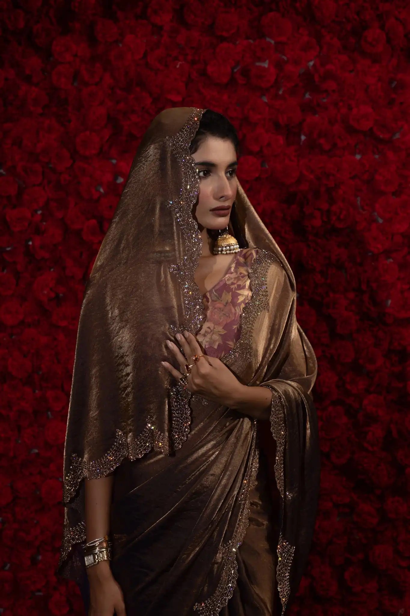 The Mehek Saree Crafted From Premium Satin Silk Offers A Refined Blend Of Softness