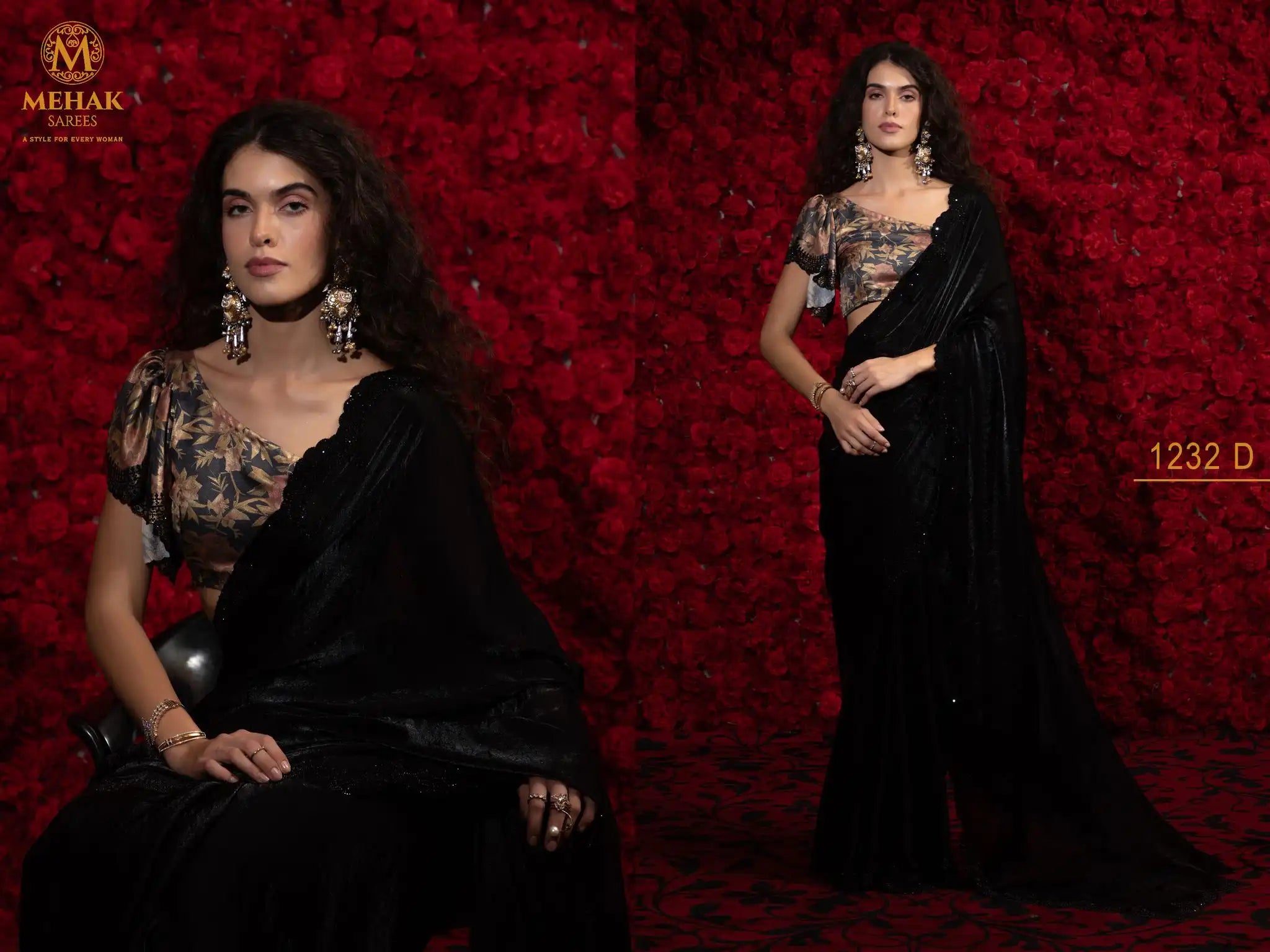 The Mehek Saree Crafted From Premium Satin Silk Offers A Refined Blend Of Softness
