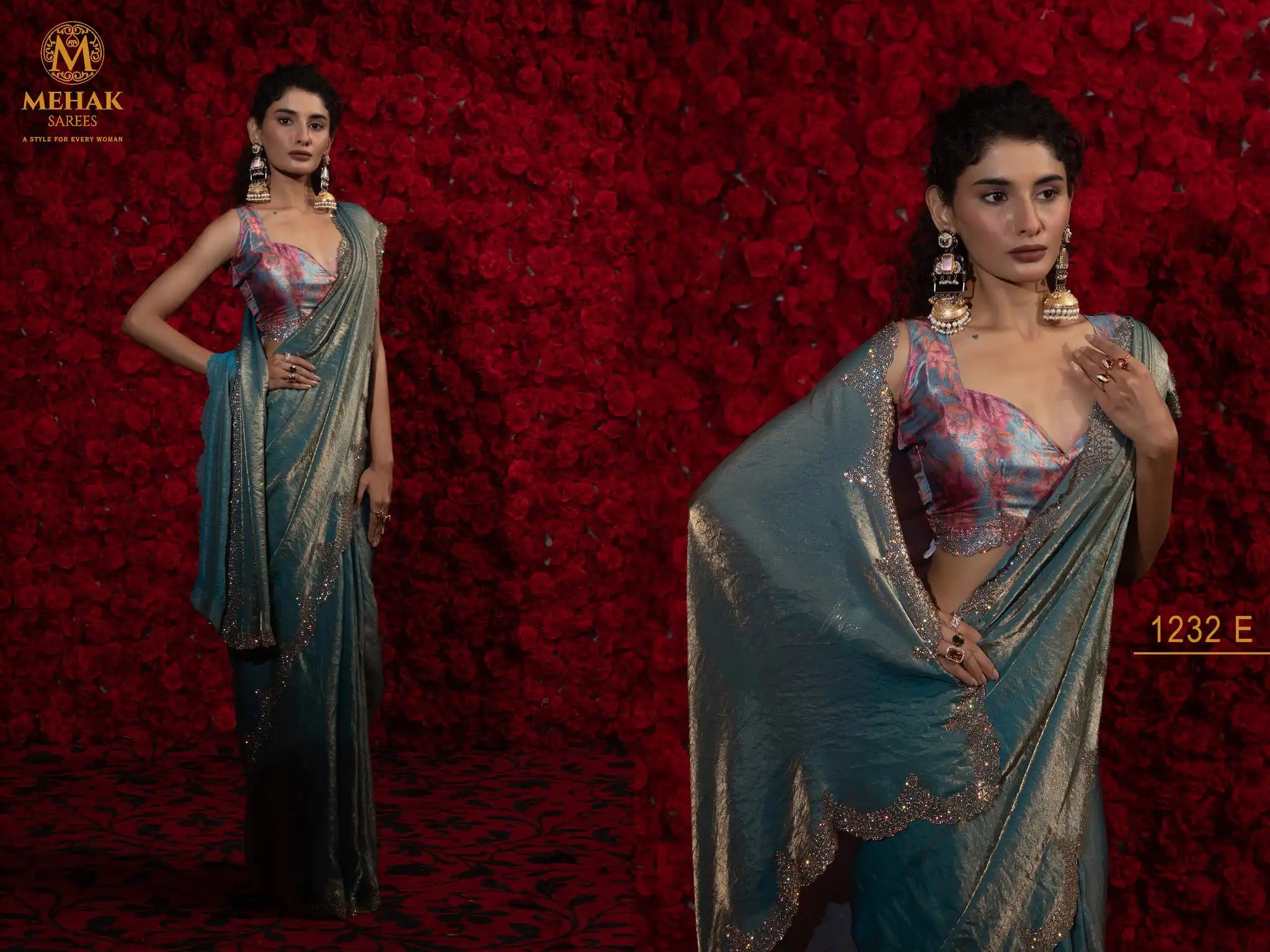 The Mehek Saree Crafted From Premium Satin Silk Offers A Refined Blend Of Softness