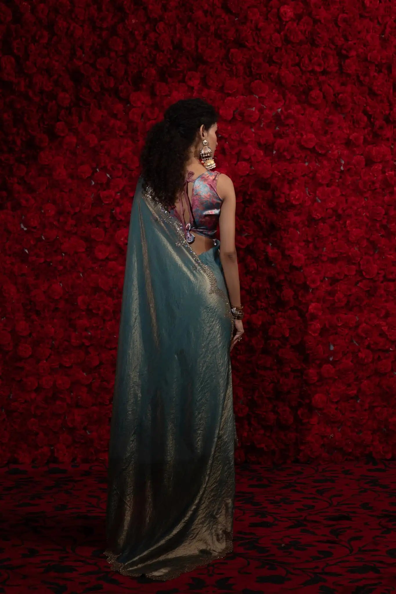 The Mehek Saree Crafted From Premium Satin Silk Offers A Refined Blend Of Softness