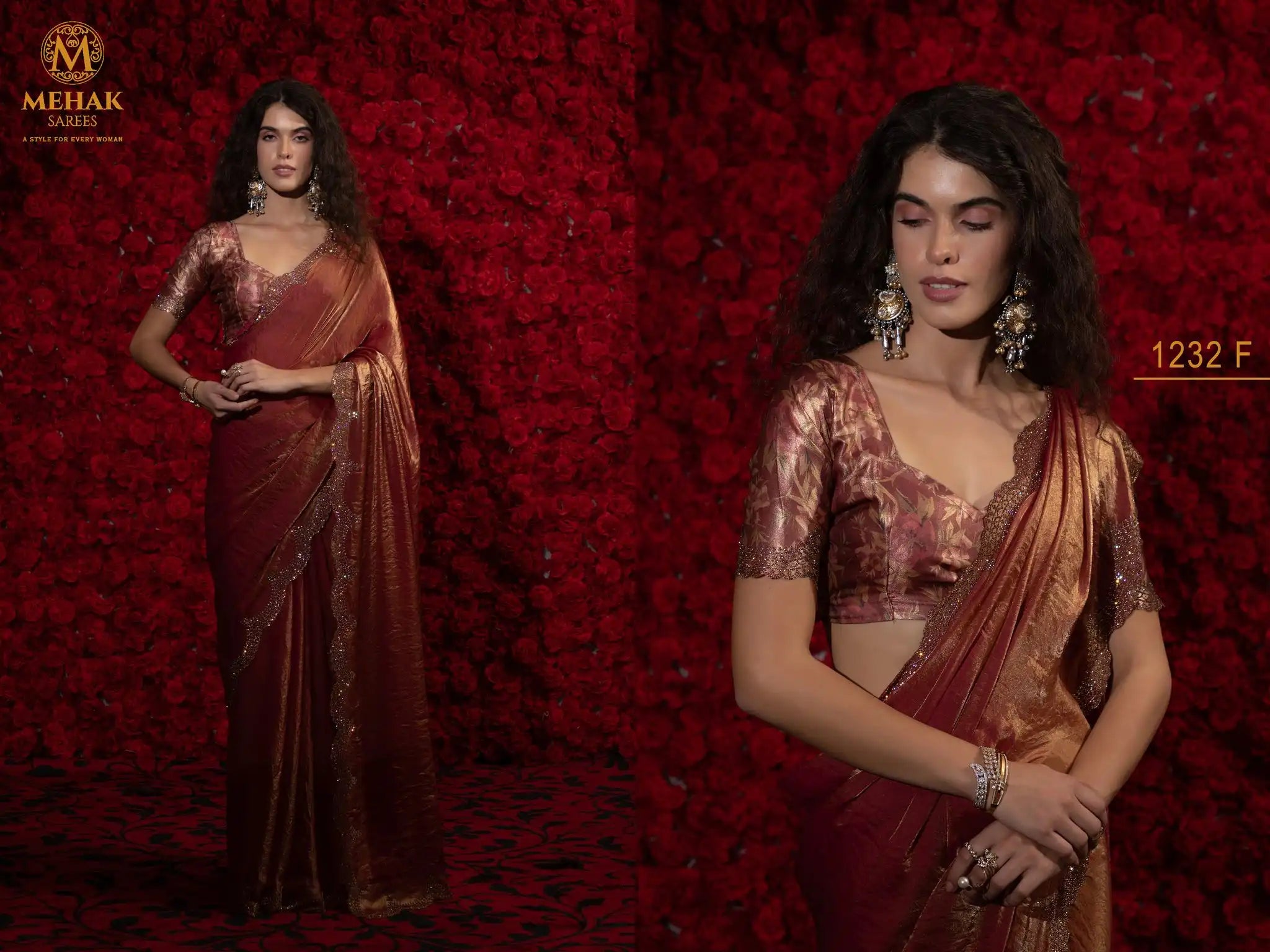 The Mehek Saree Crafted From Premium Satin Silk Offers A Refined Blend Of Softness