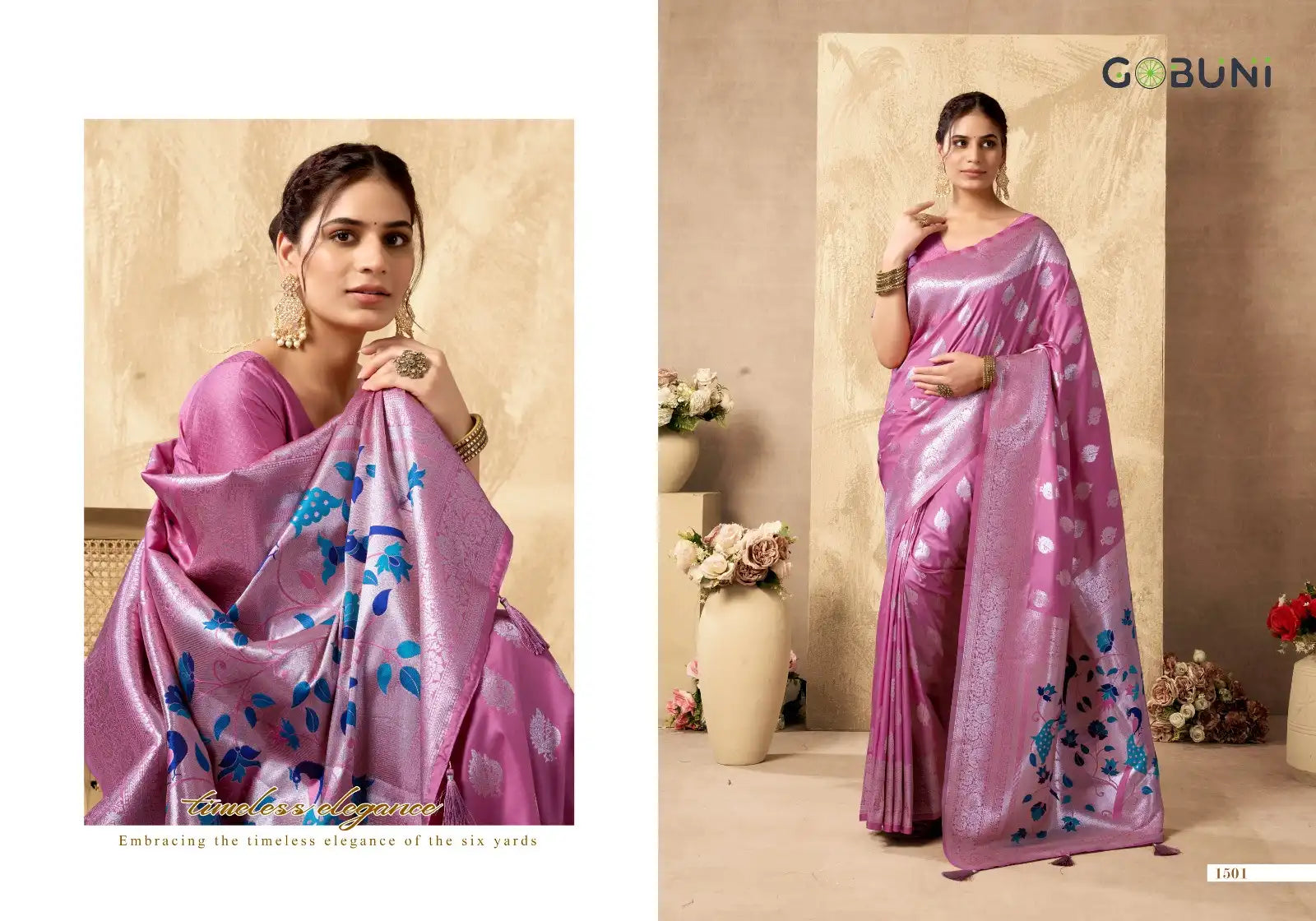 Gobuni Sarees Crafted From Shagun Silk Combine Exquisite Craftsmanship With Luxurious Fabric