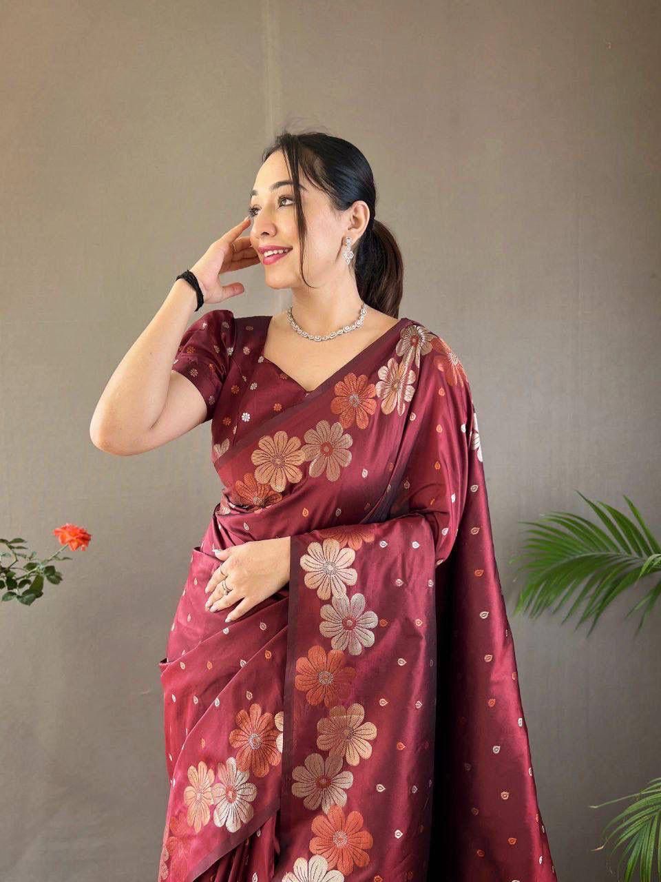 KASTURI TRENDZ Floral Elegance Saree Collection