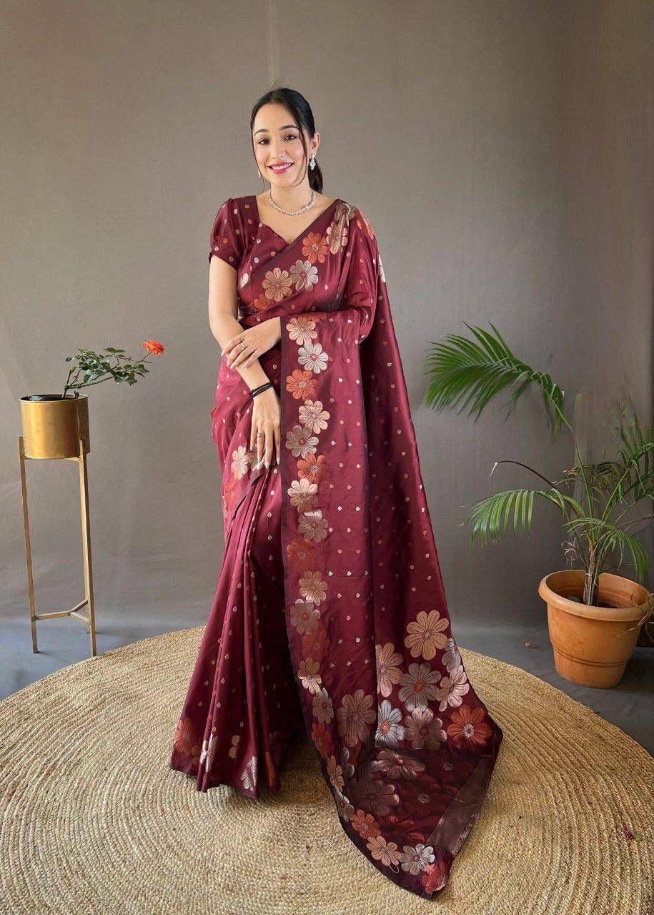 KASTURI TRENDZ Floral Elegance Saree Collection