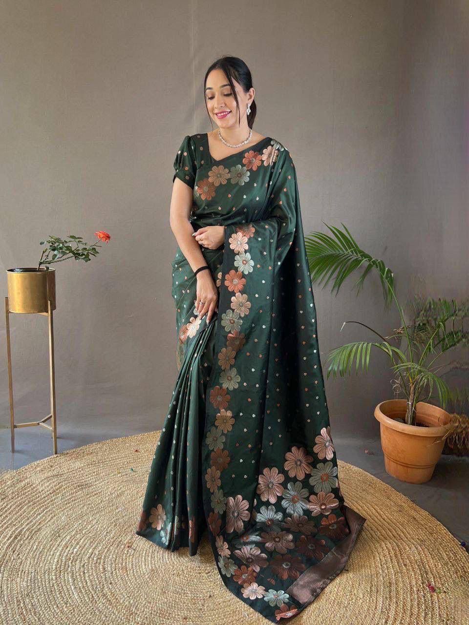 KASTURI TRENDZ Floral Elegance Saree Collection