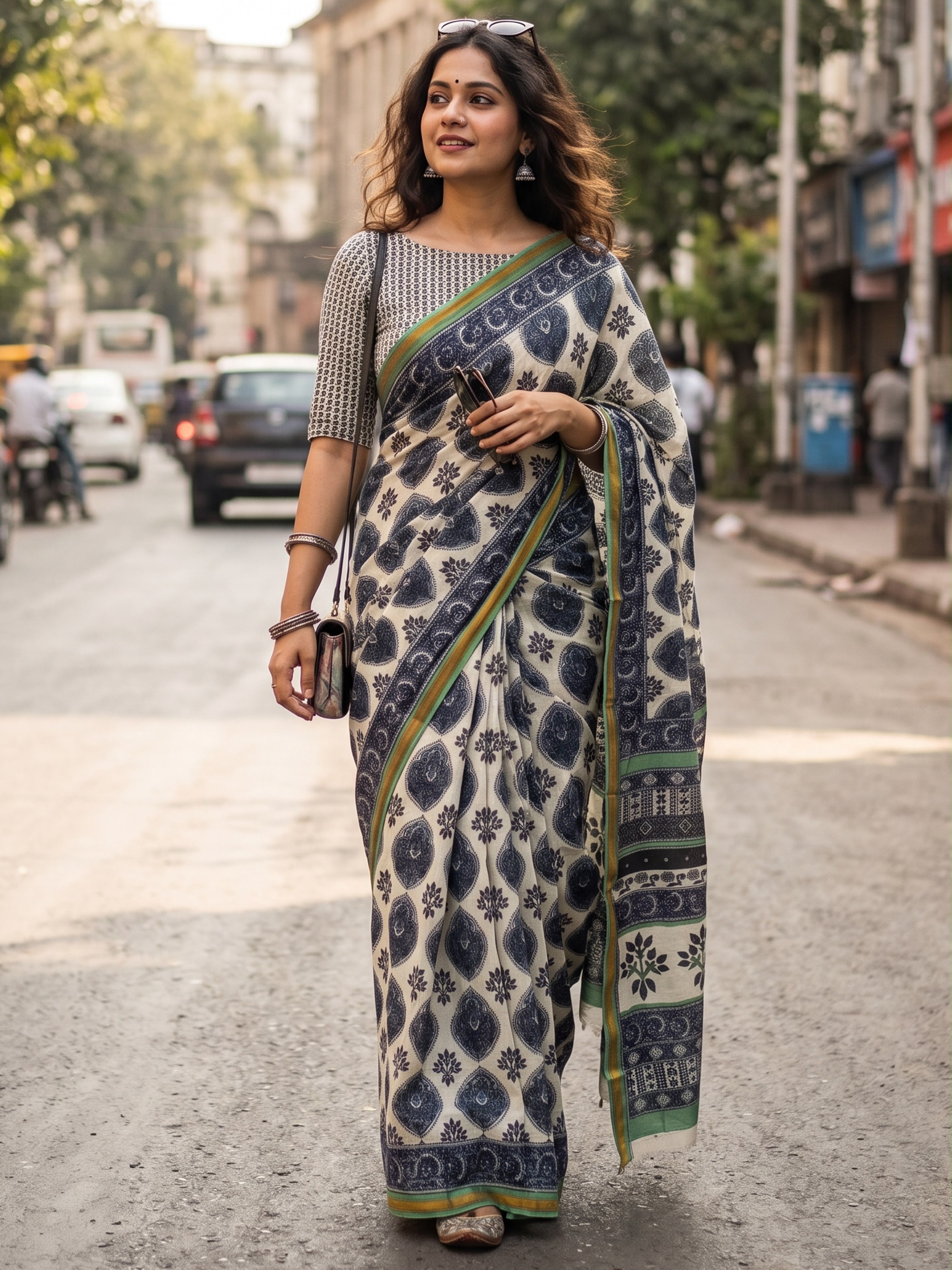 Maslin Cotton Saree Secondary image