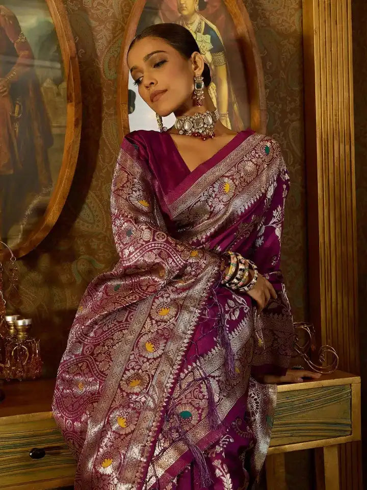 KASTURI TRENDZ Presents Banarasi Soft Silk Sarees That Combine Traditional Banarasi Weaving