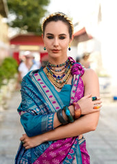Rajpath Fabrics Presents Sarees Made From Soft Ikkat Silk Showcasing Expert Craftsmanship