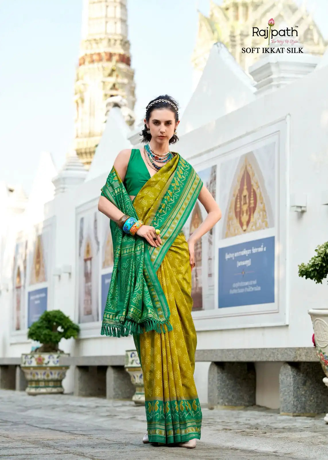 Rajpath Fabrics Presents Sarees Made From Soft Ikkat Silk Showcasing Expert Craftsmanship