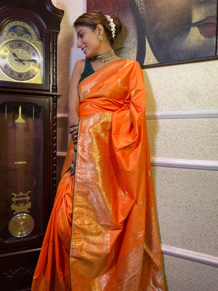 Kasturi Trendz Silk Sarees With Beautiful Zari Work