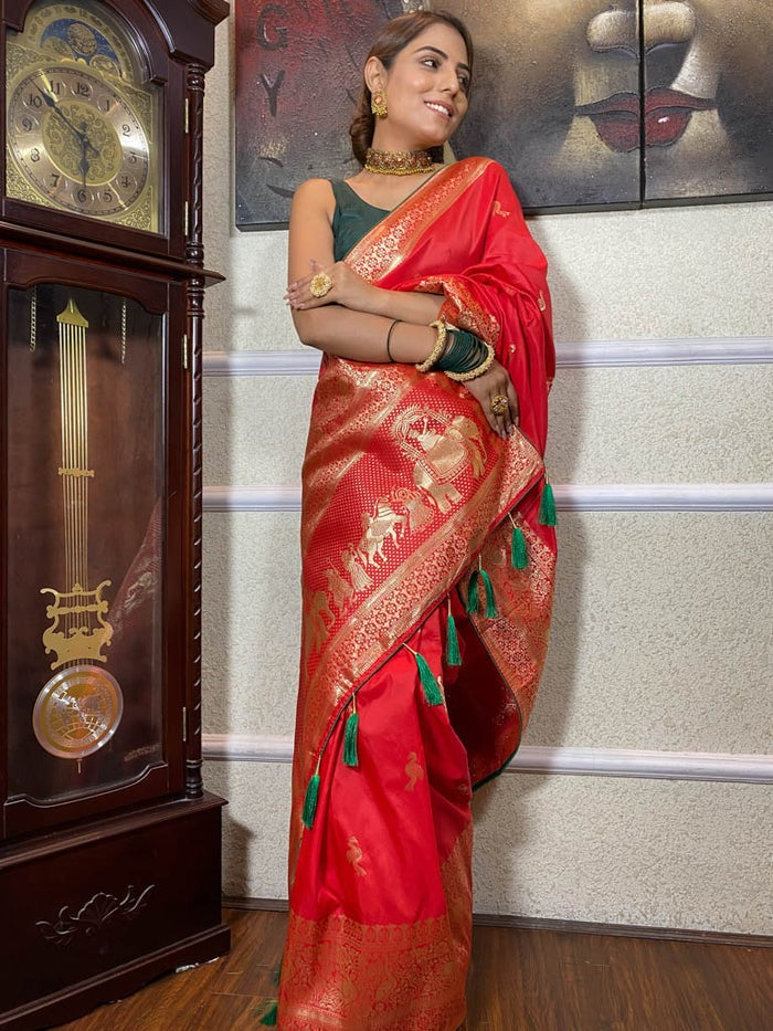 Kasturi Trendz Silk Sarees With Beautiful Zari Work