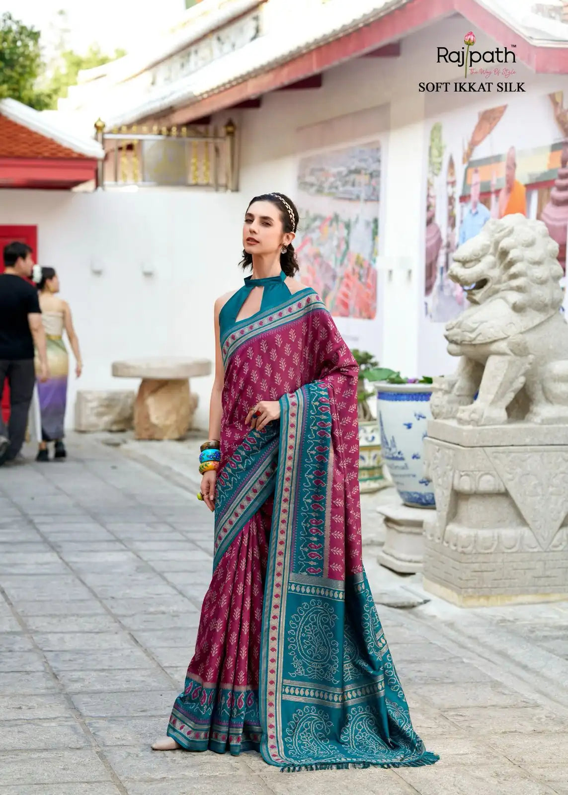 Rajpath Fabrics Presents Sarees Made From Soft Ikkat Silk Showcasing Expert Craftsmanship