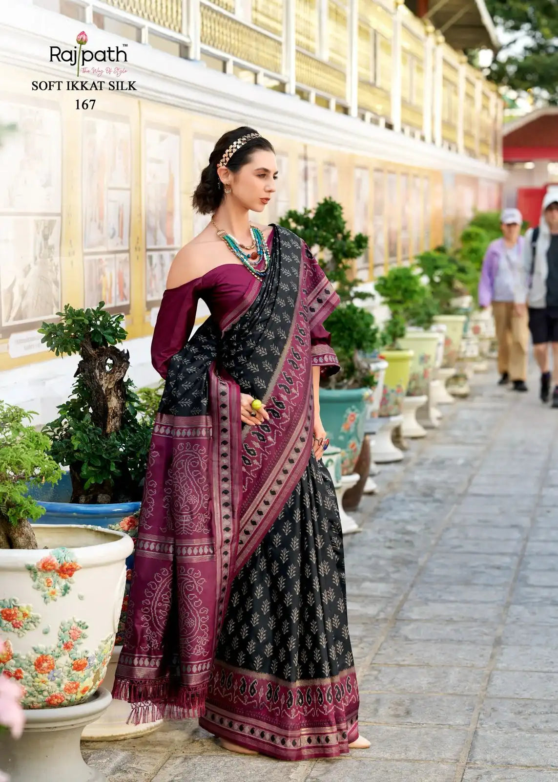 Rajpath Fabrics Presents Sarees Made From Soft Ikkat Silk Showcasing Expert Craftsmanship