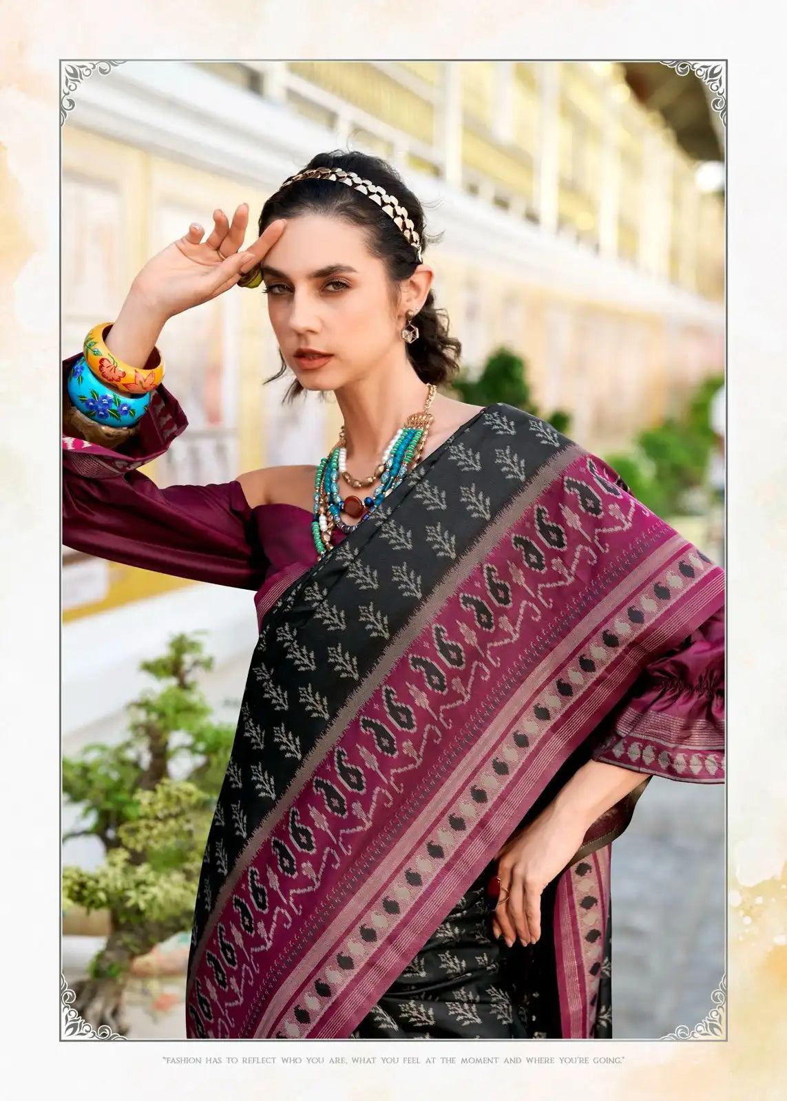 Rajpath Fabrics Presents Sarees Made From Soft Ikkat Silk Showcasing Expert Craftsmanship