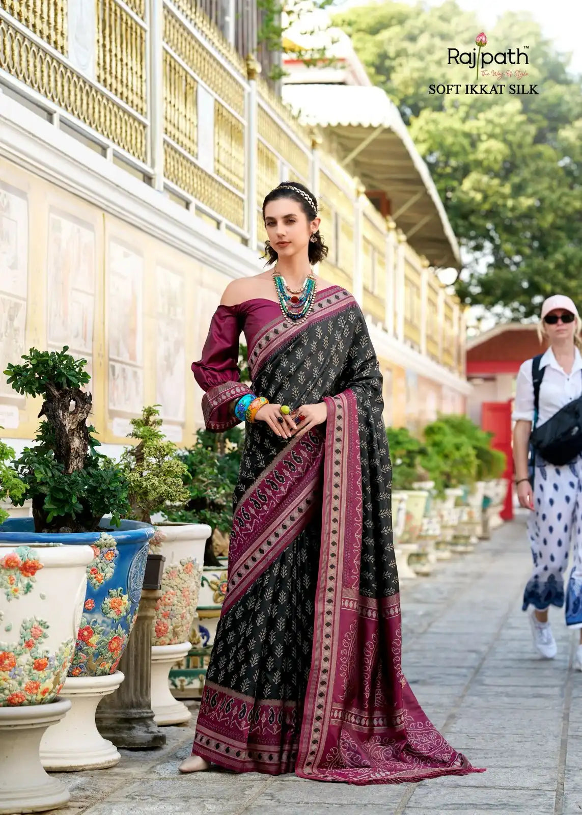 Rajpath Fabrics Presents Sarees Made From Soft Ikkat Silk Showcasing Expert Craftsmanship