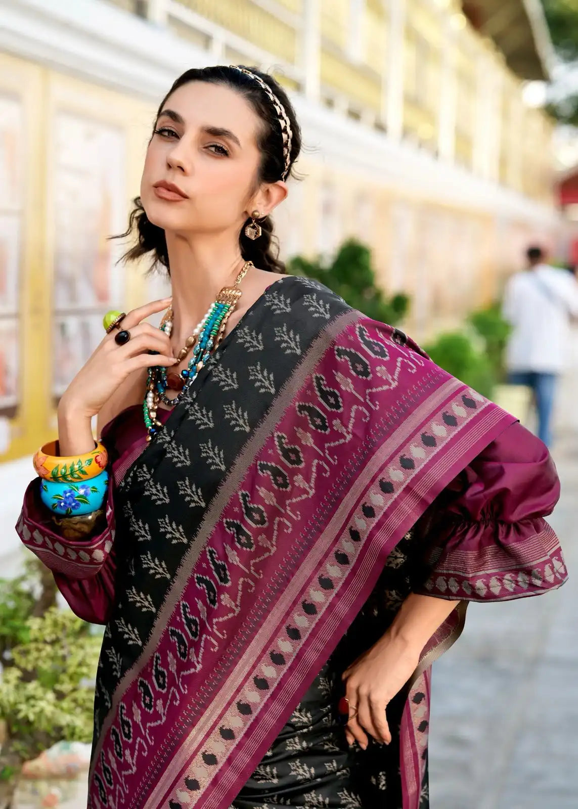 Rajpath Fabrics Presents Sarees Made From Soft Ikkat Silk Showcasing Expert Craftsmanship